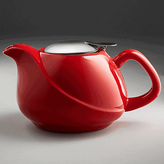 Заварочный чайник с фильтром 800мл. красный  1/24 фото 1