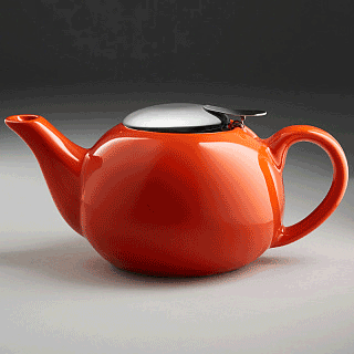 Заварочный чайник с фильтром 750мл. оранжевый 1/24 фото 1