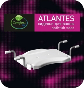 Сиденье для ванны нерж. "Atlantes" белое до 100кг. 1/10 фото 1